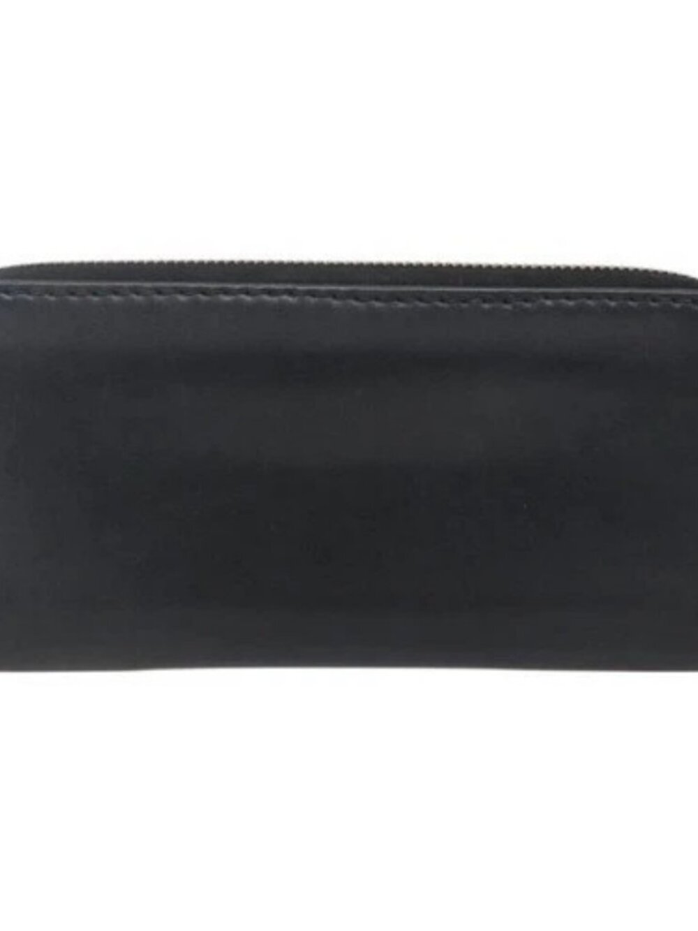 Christian Dior Round Long Wallet Leather Black Gold Auth am10801 - Picture 2 of 16
